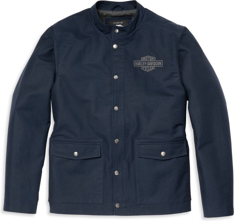 Harley-Davidson Men'S Chainstitch Embroidery Twill Jacket Dark Sapphire | 97408-22VM