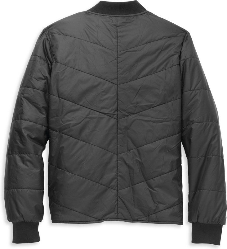 Harley-Davidson Women'S Silver Wing Script Font Quilted Jacket Black Beauty | 97412-22VW