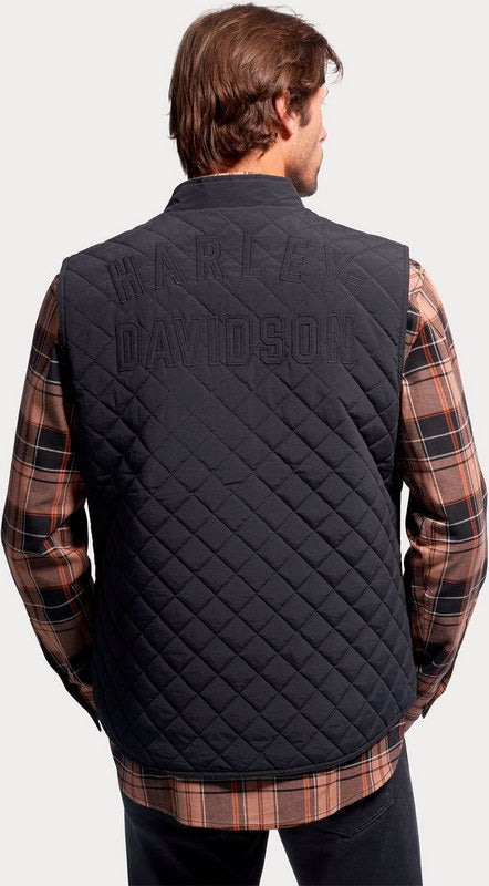 Harley-Davidson Men'S Forever Quilted Vest Black Beauty | 97412-23VM