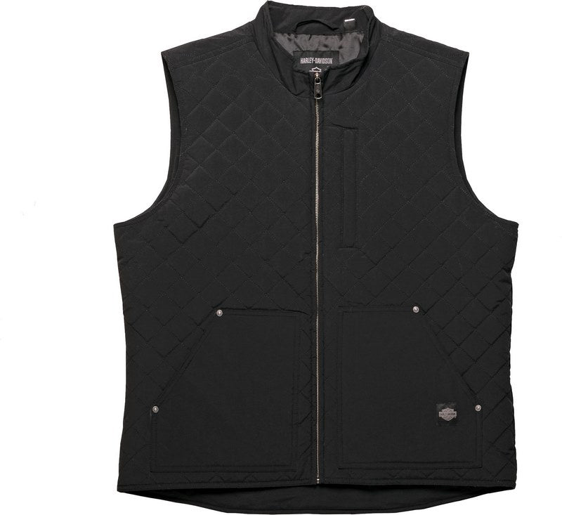 Harley-Davidson Men'S Forever Quilted Vest Black Beauty | 97412-23VM