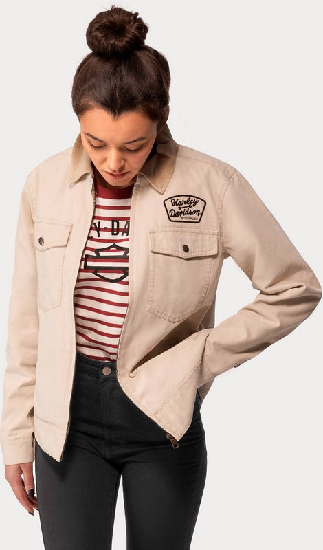 Harley-Davidson Women'S Mechanic Canvas Jacket Oatmeal | 97416-23VW