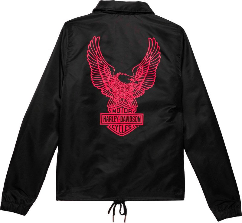 Harley-Davidson Women'S Forever Eagle Coaches Jacket Black Beauty | 97417-23VW