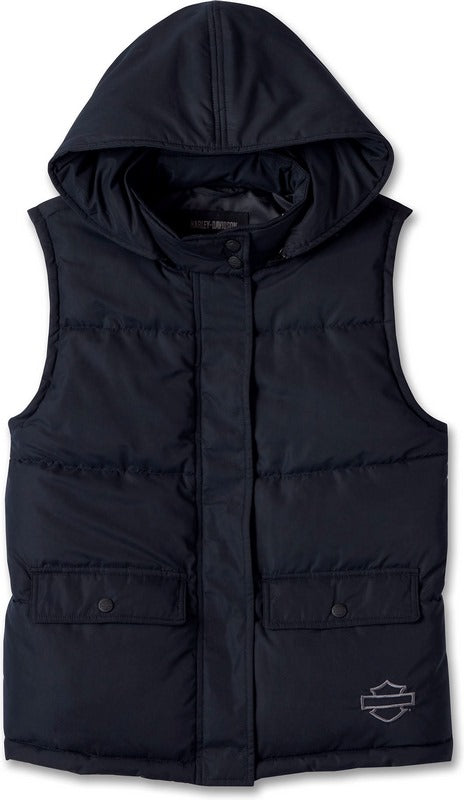 Harley-Davidson Women'S Bar & Shield Quilted Vest Black Beauty | 97434-24VW