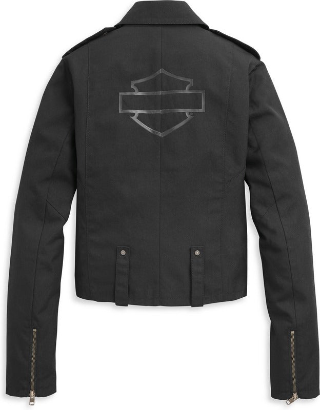 Harley-Davidson Women'S Asymetrical Zip Biker Jacket Black Beauty | 97451-21VW