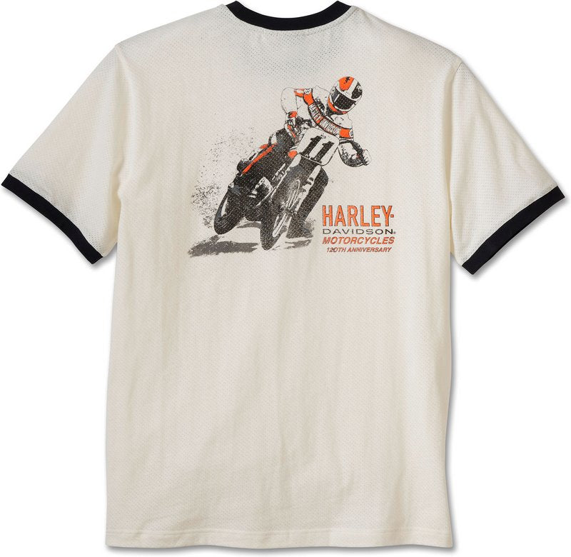 Harley-Davidson Men'S 120Th Anniversary Ringer Tee Cloud Dancer | 97547-23VM