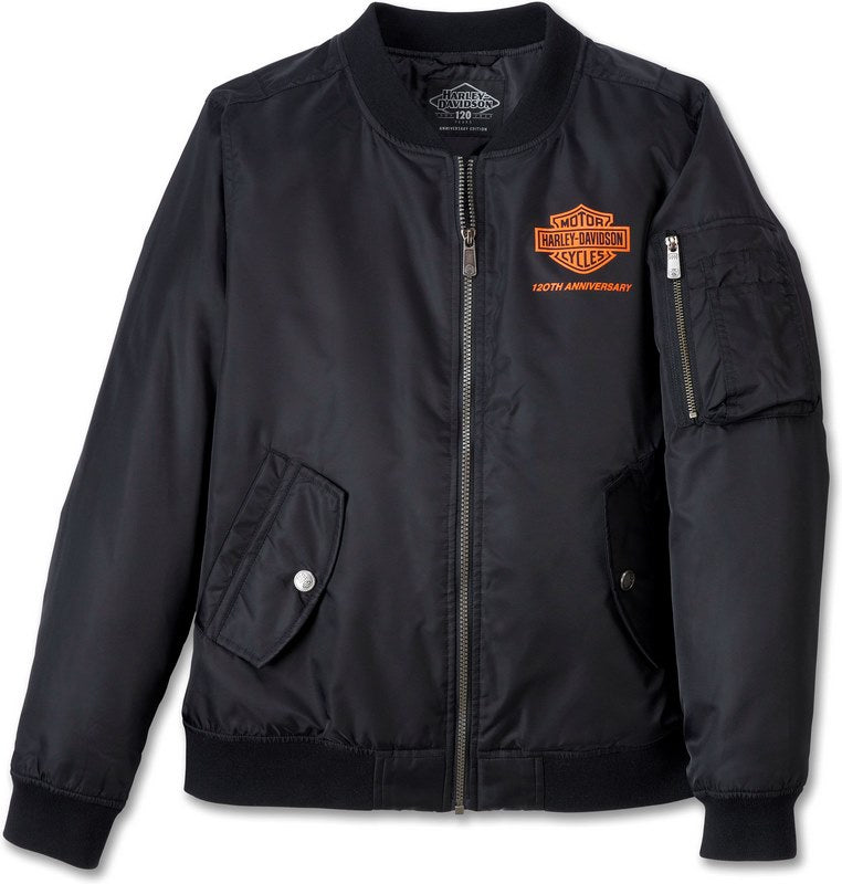 Harley-Davidson Women'S 120Th Anniversary Bomber Jacket Black Beauty | 97556-23VW
