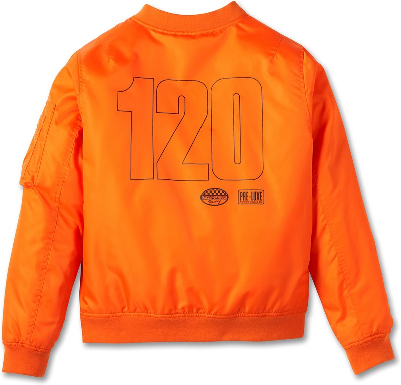 Harley-Davidson Women'S 120Th Anniversary Bomber Jacket Harley Orange | 97557-23VW