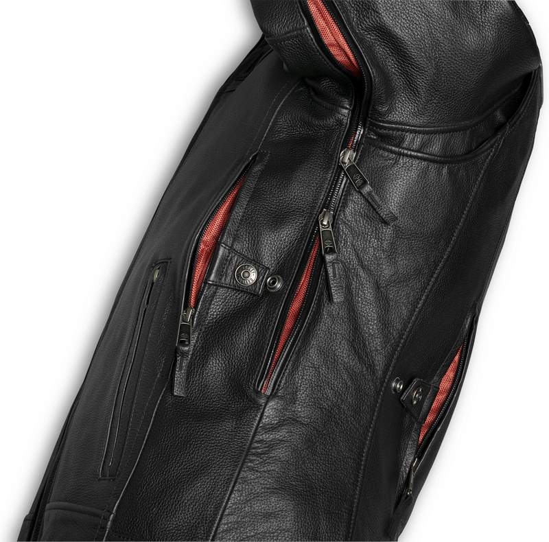 Harley-Davidson Vanocker Waterproof H-D® Triple Vent System Leather Jacket Black | 98000-20EM
