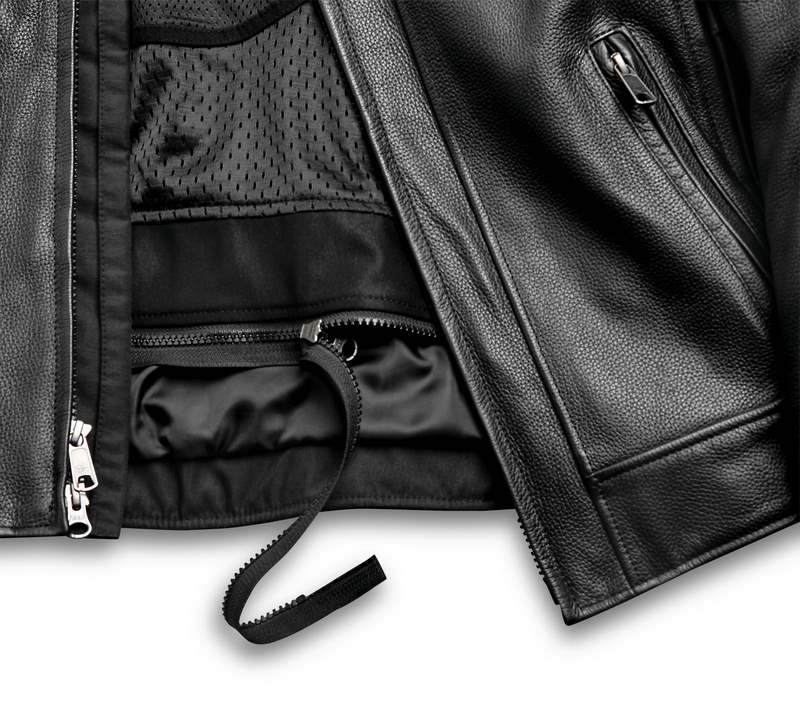 Harley-Davidson Vanocker Waterproof H-D® Triple Vent System Leather Jacket Black | 98000-20EM