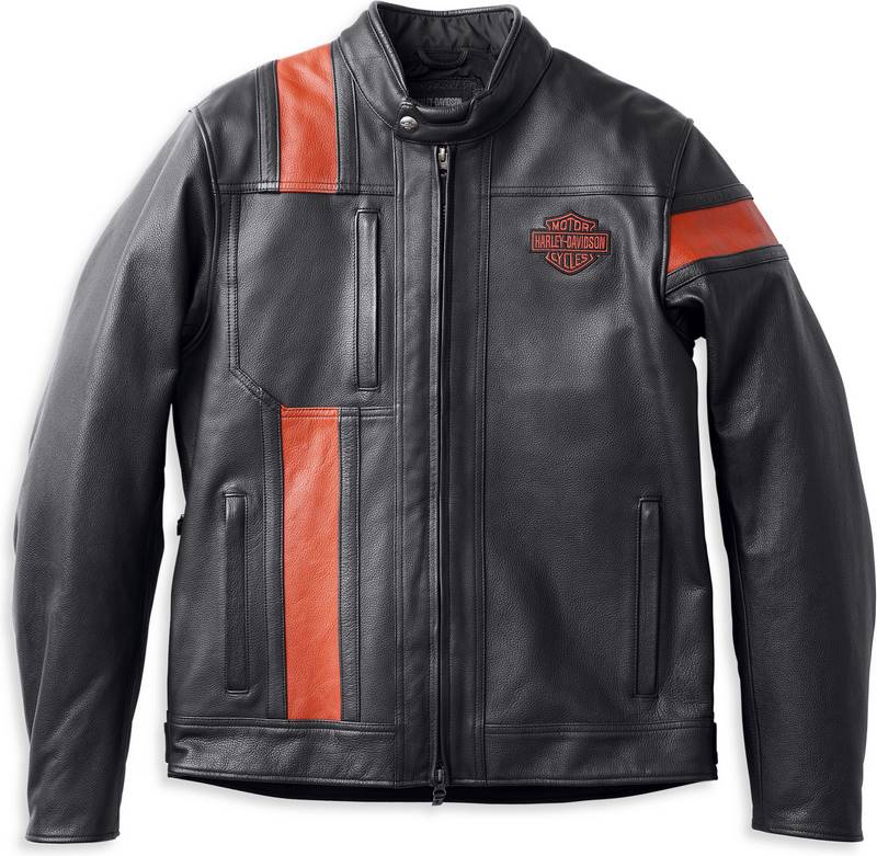 Harley-Davidson Men'S Highway-100 Waterproof Leather Jacket Black | 98000-22EM