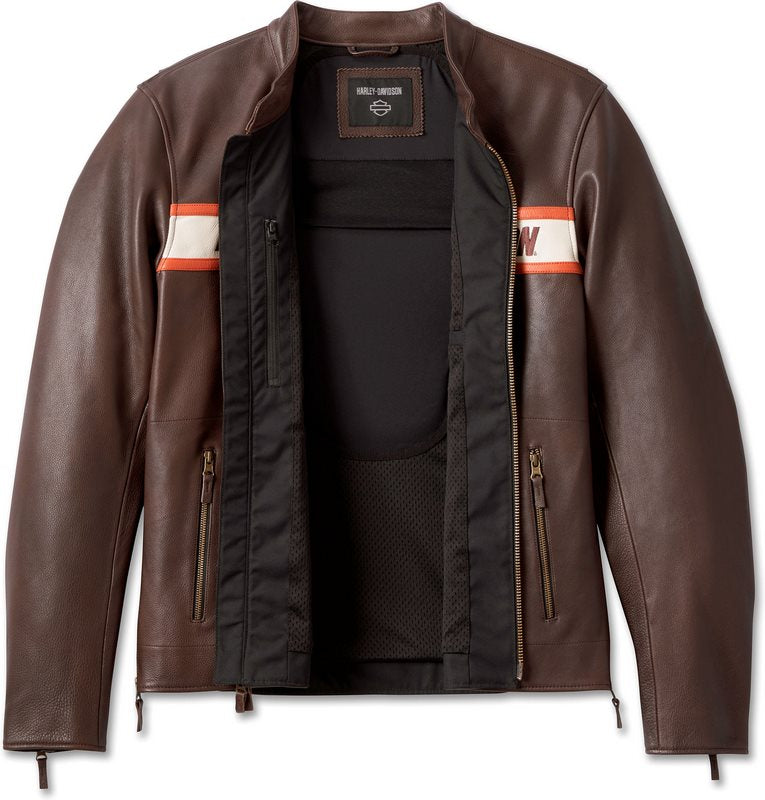 Harley-Davidson Men'S Victory Lane Ii Leather Jacket Java | 98001-23EM