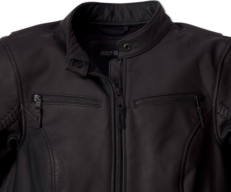 Harley-Davidson Women'S Moxie Willie G Laced Leather Jacket Black Beauty | 98008-24EW