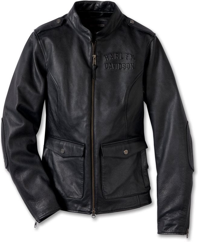 Harley-Davidson Women'S Layering System Captains Leather Jacket Black | 98018-23VW