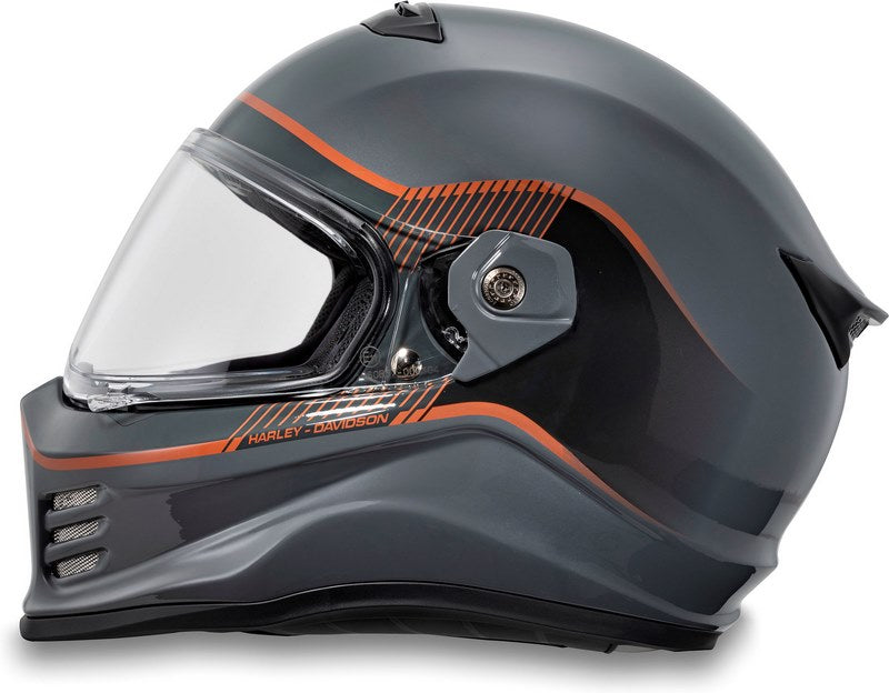 Harley-Davidson Division X15 サンシールド フルフェイス ヘルメット Grey/Orange | 98117-24VX