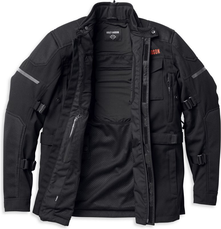 Harley-Davidson Men'S Quest Triple Vent System Jacket Black | 98127-22EM