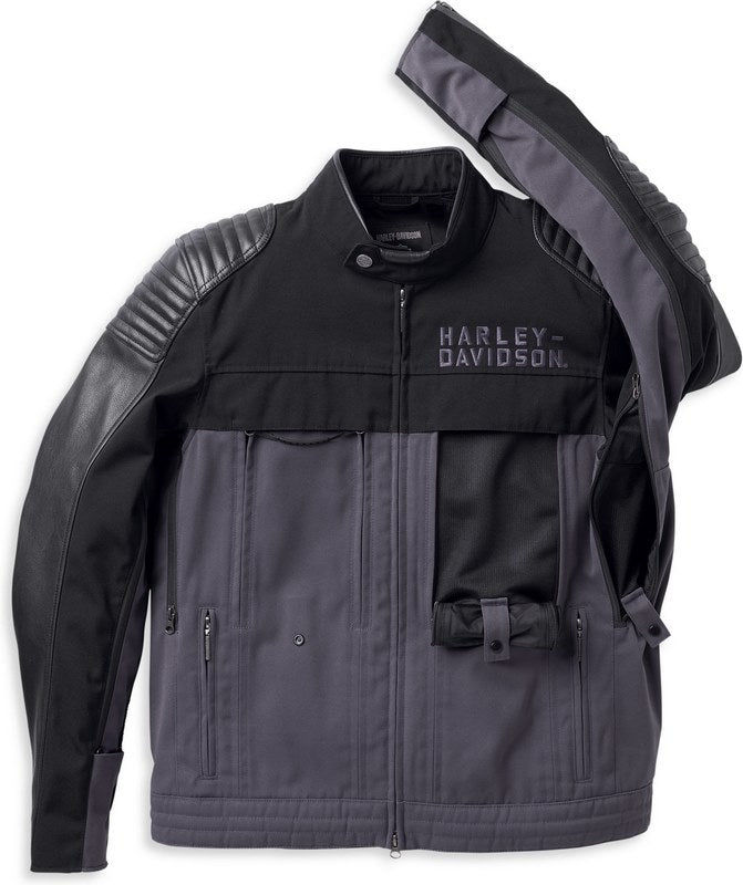 Harley-Davidson Men'S Sheridan Switchback Lite Mixed Media Jacket Blackened Pearl | 98129-22EM