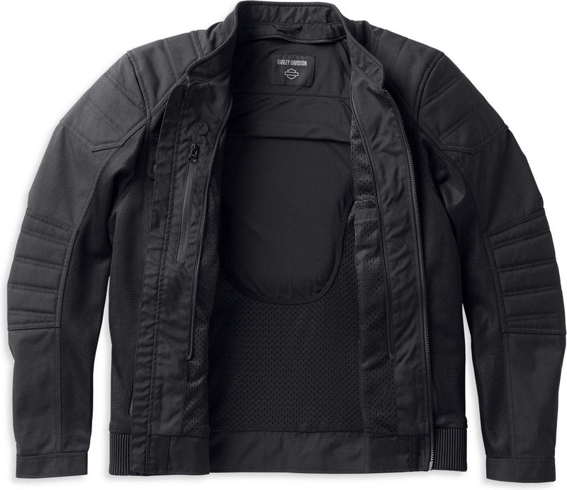 Harley-Davidson Men'S Zephyr Mesh Jacket W/ Zip-Out Liner Black | 98130-22EM