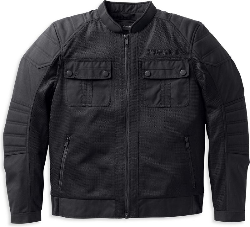 Harley-Davidson Men'S Zephyr Mesh Jacket W/ Zip-Out Liner Black | 98130-22EM