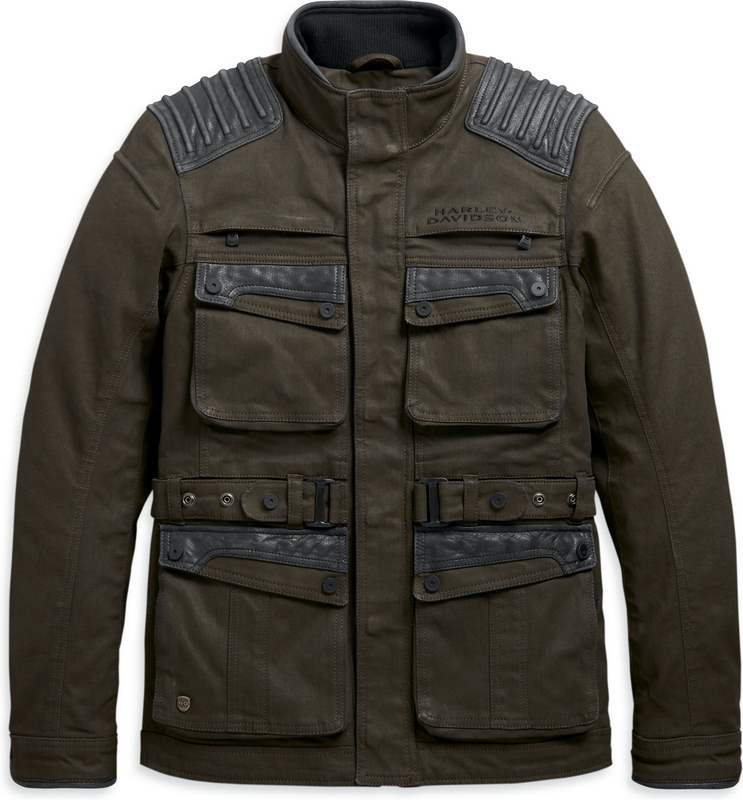 Harley-Davidson Trego Stretch Riding Jacket Black Olive | 98166-20EM