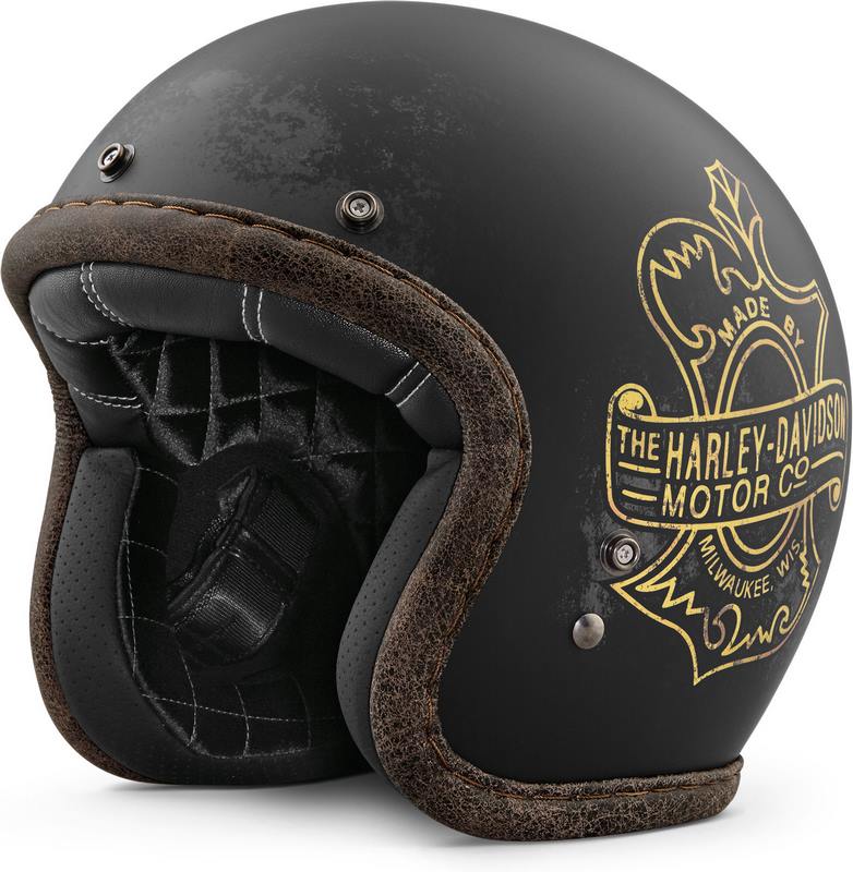Harley-Davidson BootleggerS Pass 3/4 ヘルメット マット・ブラック | 98236-19EX