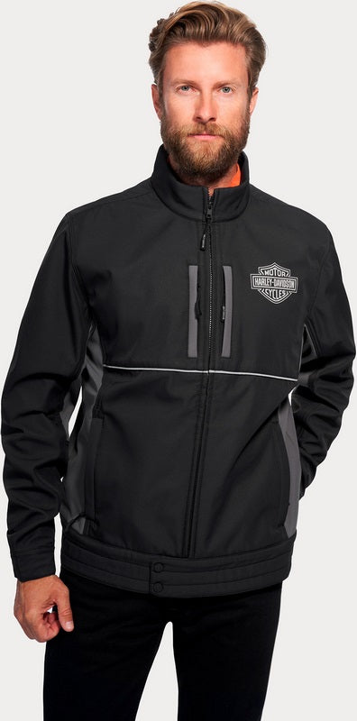 Harley-Davidson Men'S Bar & Shield Softshell Jacket Black Beauty 2 | 98405-22VM