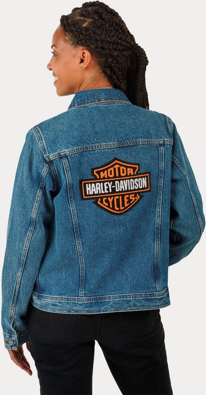 Harley-Davidson Women'S Essential Bar & Shield Denim Jacket Medium Indigo | 99040-23VW