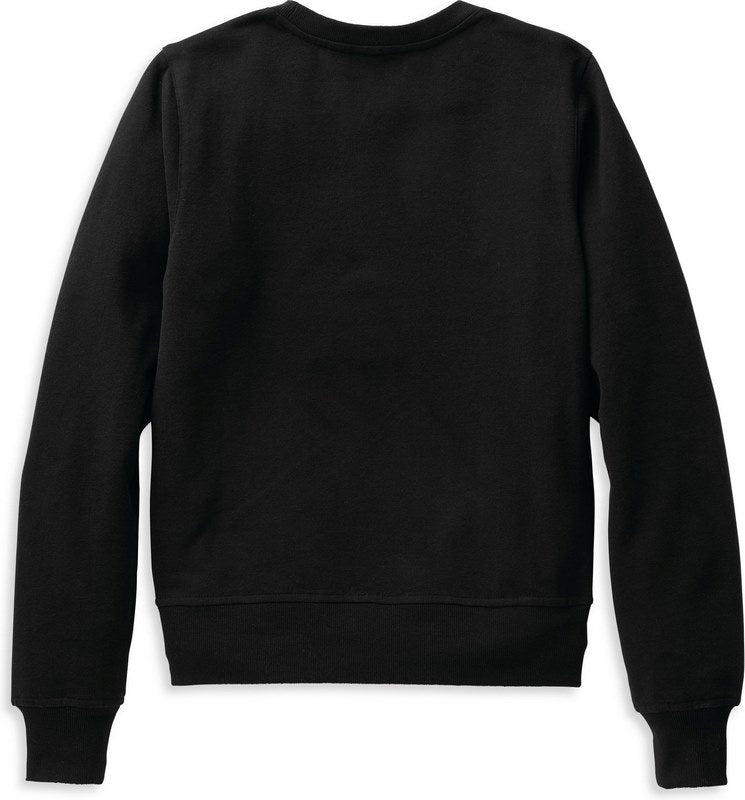 Harley-Davidson Women'S Essence Applique' Crewneck Pullover Black Beauty 2 | 99117-22VW