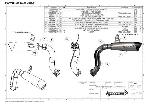 HP Corse / エイチピーコルセ Evoxtreme 310mm Satin Exhaust | BMWEVO310THS-AB