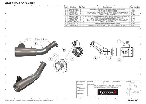 HP Corse / エイチピーコルセ GP07 Satin Exhaust | DUGP1010SG-AB