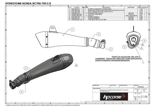 HP Corse / エイチピーコルセ Hydroform Satin Exhaust | HOHY1017-AB