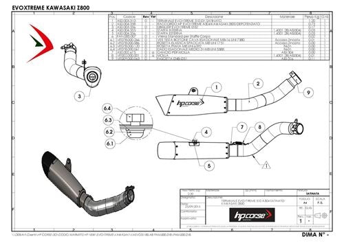 HP Corse / エイチピーコルセ Evoxtreme 310mm Black Exhaust | KAEVO3118B-AB
