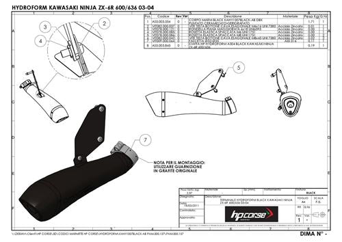 HP Corse / エイチピーコルセ Hydroform Black Exhaust | KAHY1007BLACK-AB