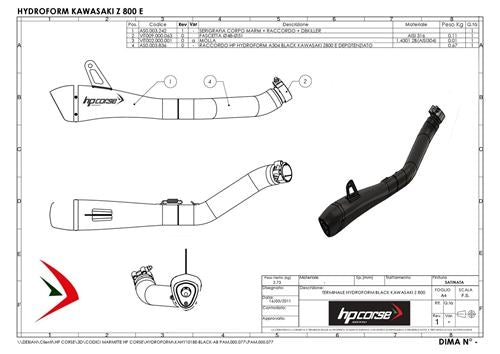 HP Corse / エイチピーコルセ Hydroform Black Exhaust | KAHY1018BLACK-AB