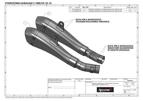 HP Corse / エイチピーコルセ Hydroform Satin Exhaust | KAHY1024-AB