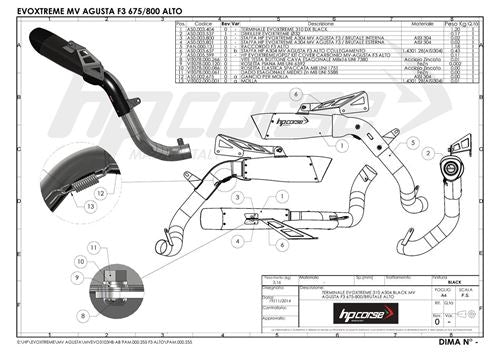 HP Corse / エイチピーコルセ Evoxtreme 310mm Black Exhaust | MVEVO3103HB-AB