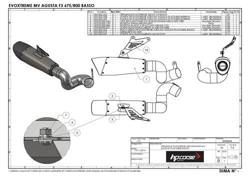 HP Corse / エイチピーコルセ Evoxtreme 310mm Black Exhaust | MVEVO3104LB-AB