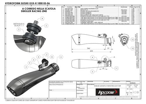HP Corse / エイチピーコルセ Hydroform Satin Exhaust | SUHY1009-AB