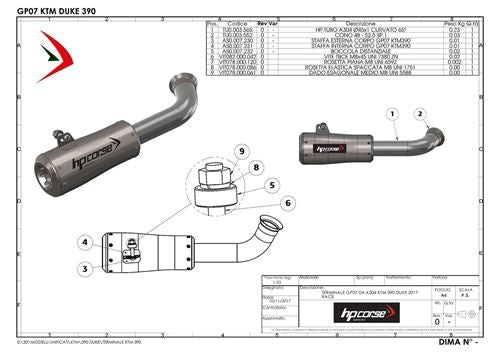 HP Corse / エイチピーコルセ GP07 Satin Exhaust | XKTGP1039SG-AB