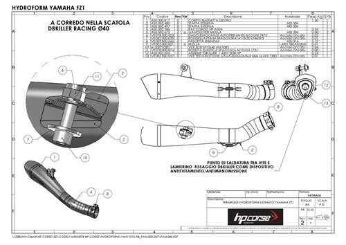 HP Corse / エイチピーコルセ Hydroform Satin Exhaust | YAHY1010-AC