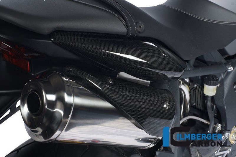 ILMBERGER / イルムバーガーカーボンパーツ エキゾーストプロテクション (右) カーボン - Triumph Street Triple 675 | AHR.004.TRSTR.k