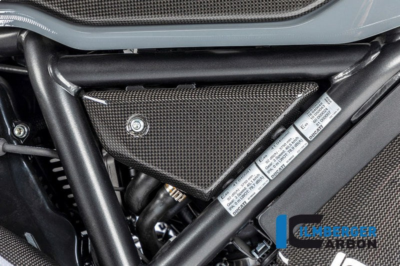 ILMBERGER / イルムバーガーカーボンパーツ フレームアンダーカバー 右 グロス Ducati Scrambler 1100 from 2017 | ARR.004.DS11G.K