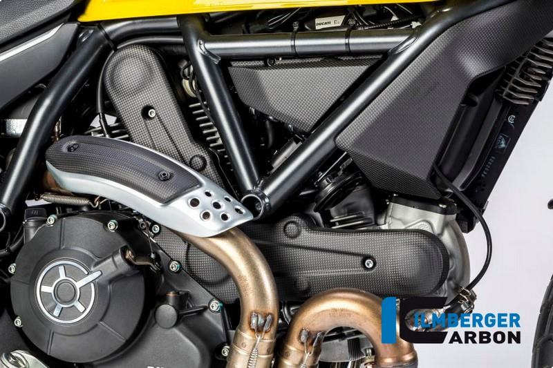 ILMBERGER / イルムバーガーカーボンパーツ アンダーフレームカバー 右 マット Ducati Scrambler '16 | ARR.113.DS15M.K
