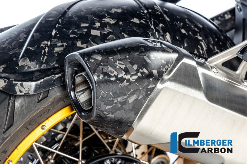 ILMBERGER リアサイレンサー・プロテクターBDC(ブラック・ダイヤモンド・カーボン仕上げ) マット仕上げ(艶なし) BMW R 1300 GS 2023- | BM.AHS.011.R23GS