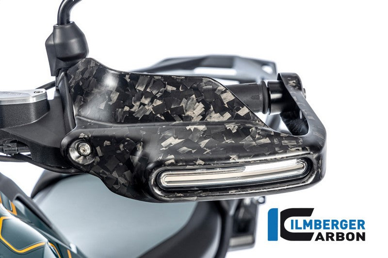 ILMBERGER ハンドプロテクター ハイ ブリンカー 左側 BDC(ブラック・ダイヤモンド・カーボン仕上げ) マット仕上げ(艶なし) BMW R 1300 GS 2023- | BM.HPL.004.R23GS
