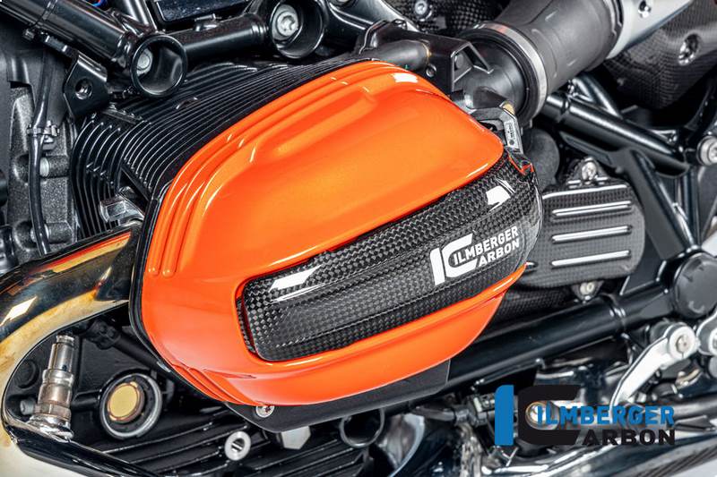 点火プラグキャップカバー左側カーボングロス仕上げ