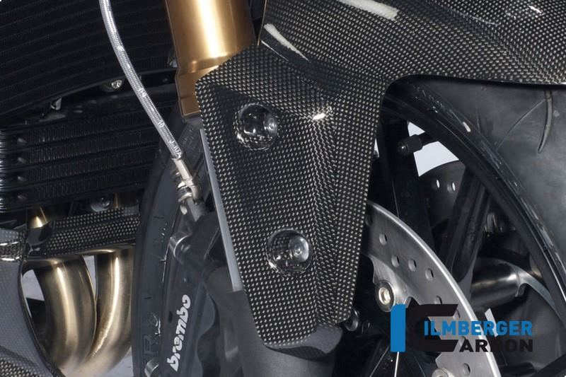ILMBERGER / イルムバーガーカーボンパーツ ウィンドフラップ フロントマッドガード (右) カーボン - Triumph Speed Triple (2011-now) | KFR.022.TRSPT.K