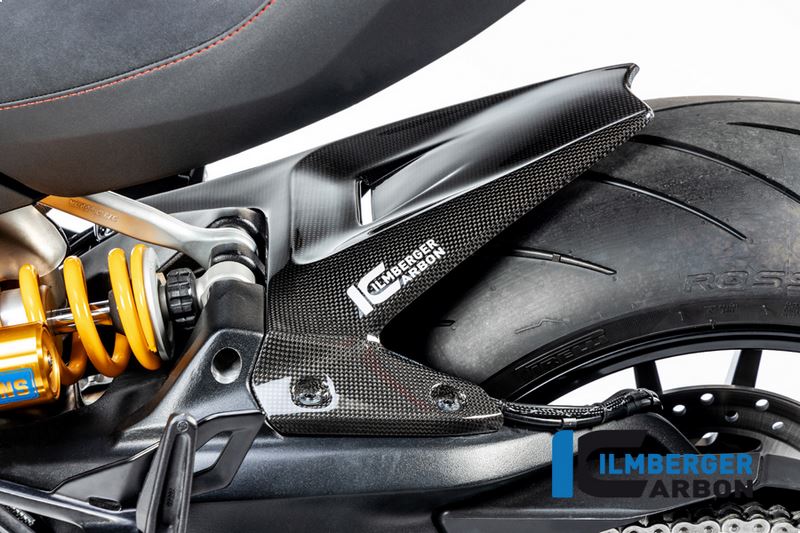 Ilmberger / イルムバーガーカーボンパーツ リアハガー グロス Diavel 19- | KHO.008.DI19G.K