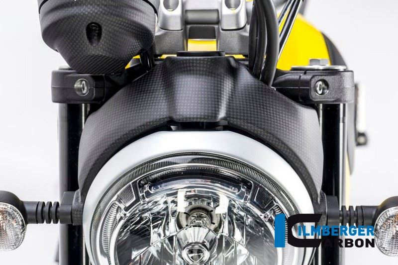 ILMBERGER / イルムバーガーカーボンパーツ ヘッドライトカバー マット Ducati Scrambler '16 | LDO.108.DS15M.K