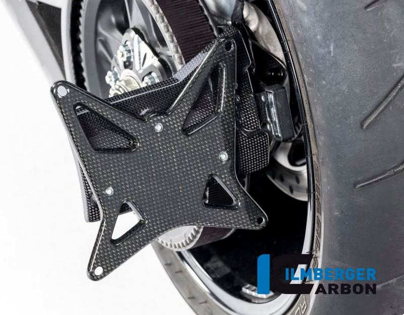 ILMBERGER / イルムバーガーカーボンパーツ ナンバープレートホルダー(ベルトガード付属) グロス Ducati Xディアベル '16 | NHO.002.XD16G.K
