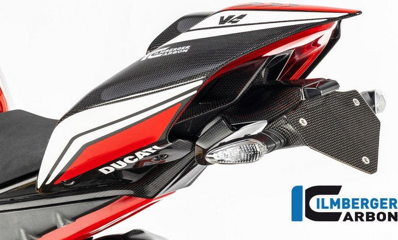 ILMBERGER / イルムバーガーカーボンパーツ ナンバープレートホルダー ショート グロス Panigale V4 / V4 S | NHO.012.DPV4G.K